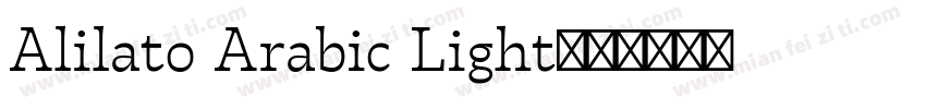 Alilato Arabic Light字体转换